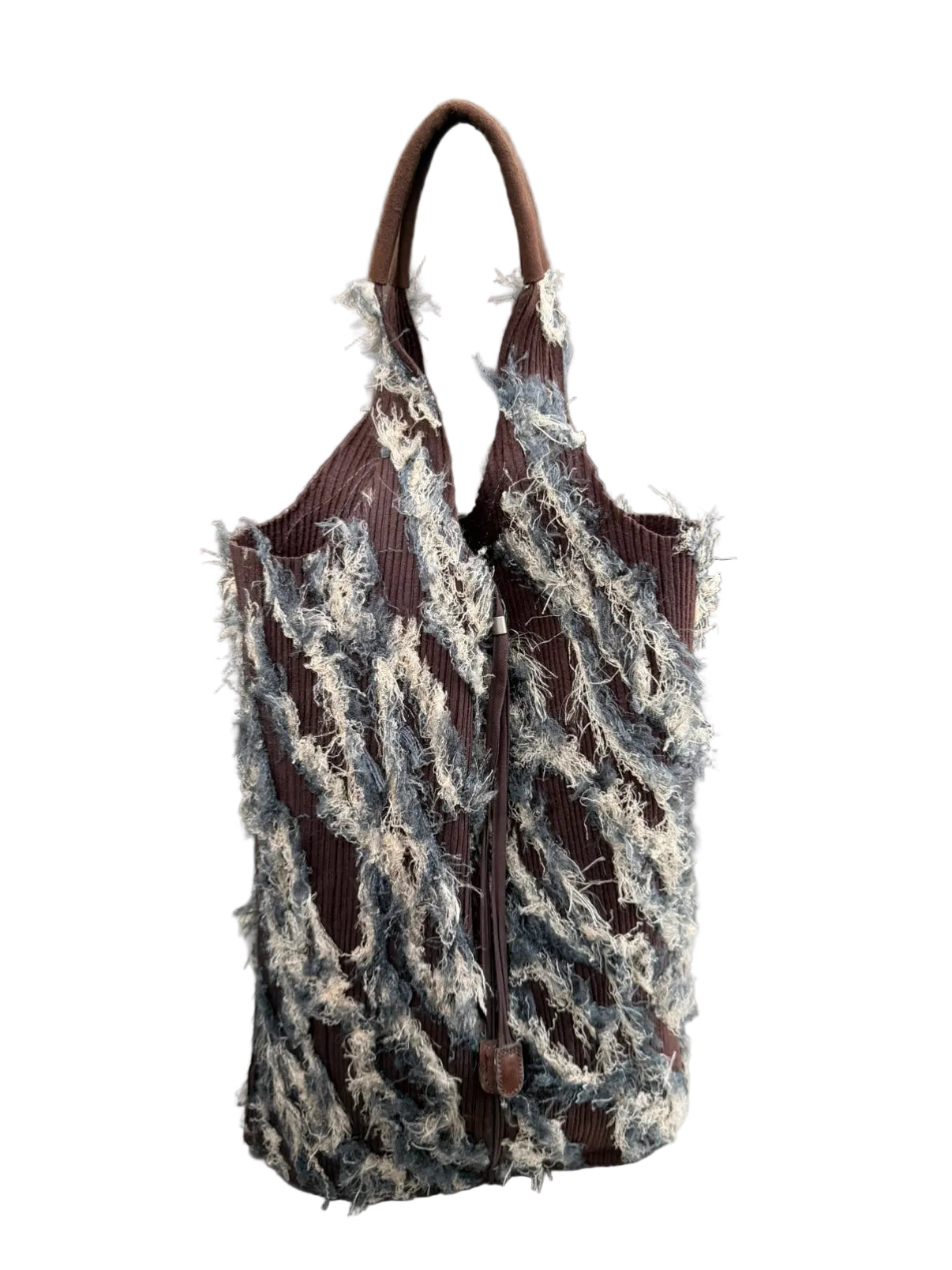 PLEATS PLEASE F/W 2004 FRINGE SHREDDED TOTE BAG