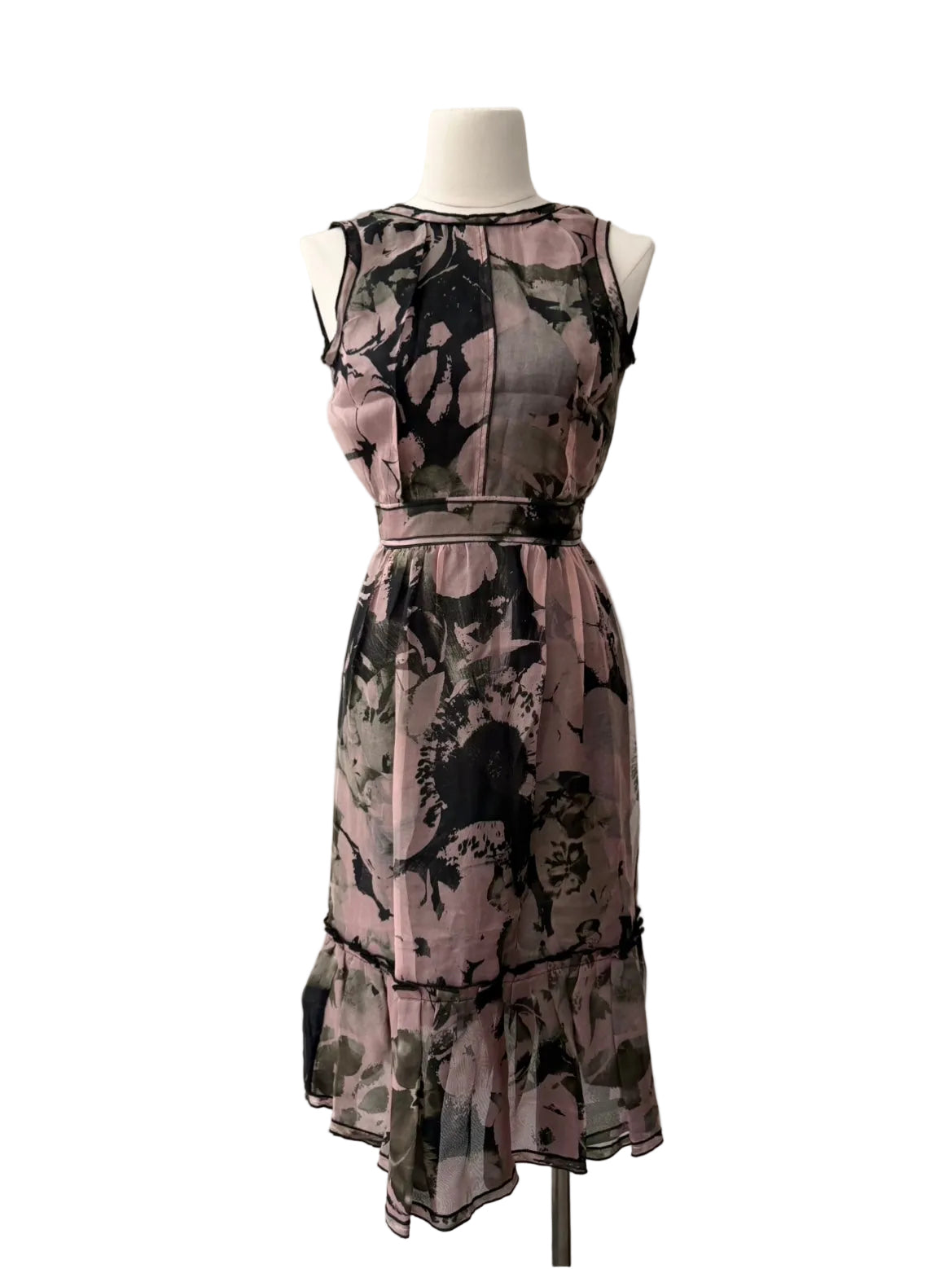 DOLCE AND GABBANA 00s SILK FLORAL DRESS