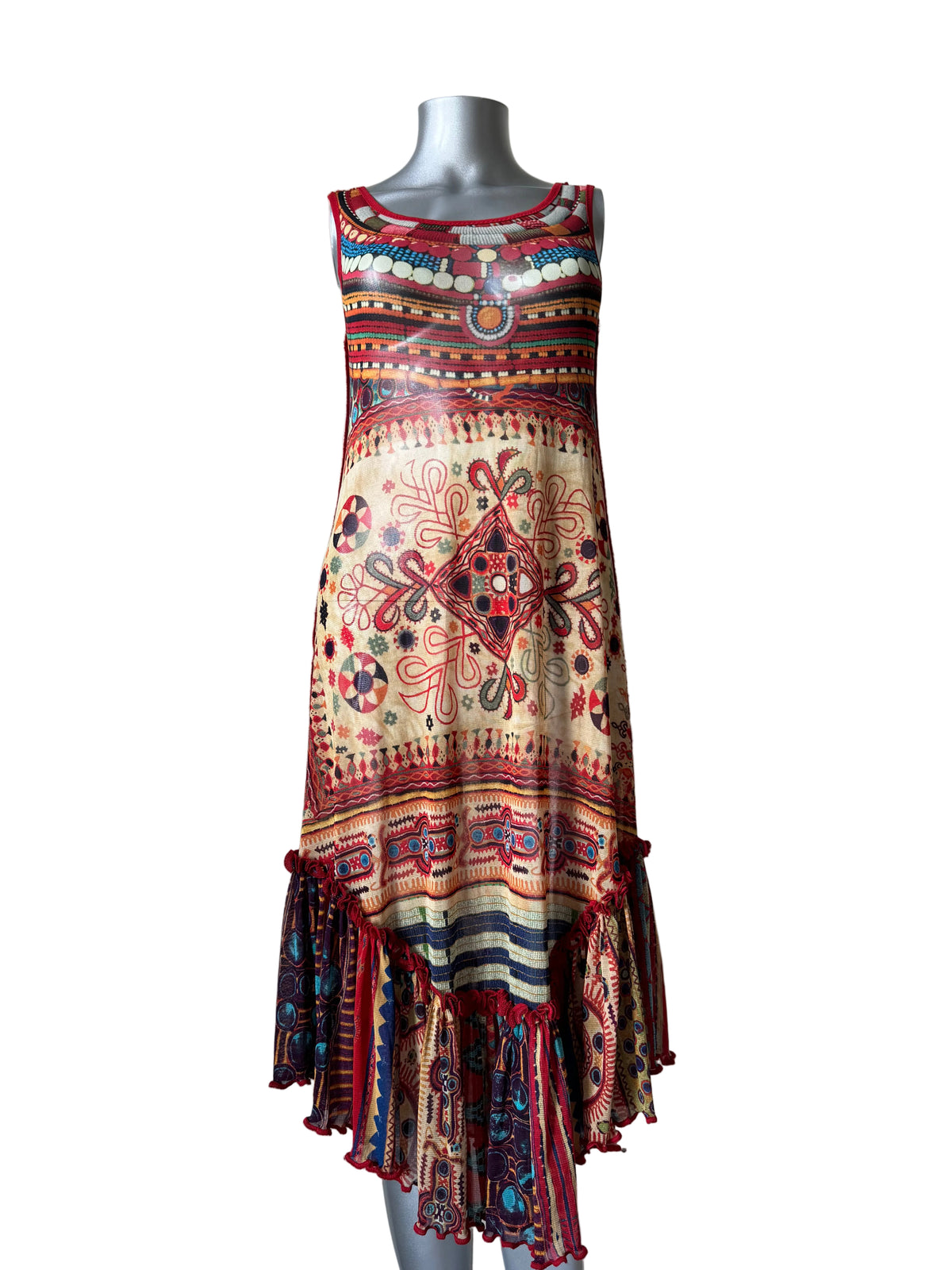 JEAN PAUL GAULTIER 90s ORNAMENTAL MESH DRESS