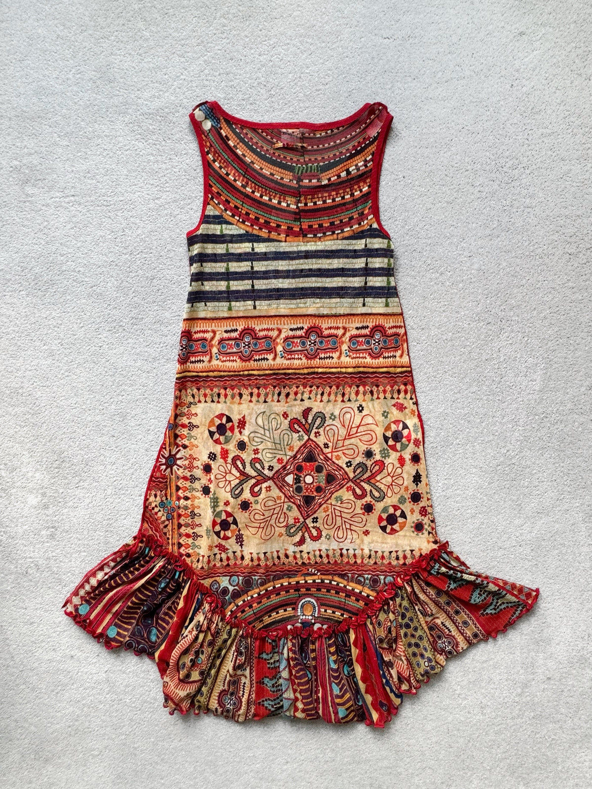 JEAN PAUL GAULTIER 90s ORNAMENTAL MESH DRESS