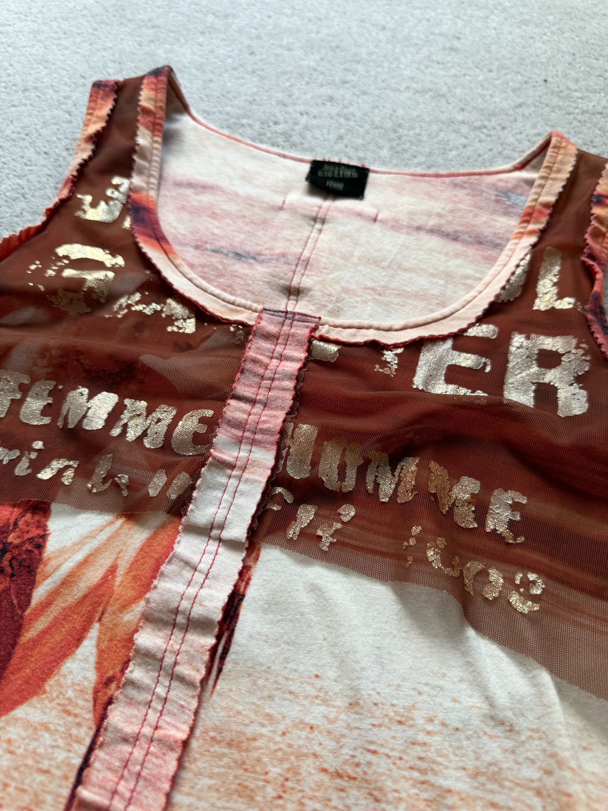 JEAN PAUL GAULTIER 90s GODDESS SHOULDER PAD TOP