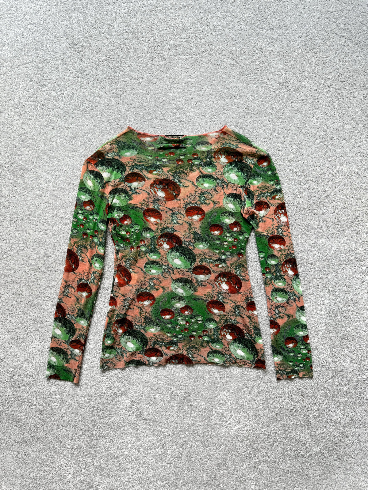 JEAN PAUL GAULTIER 90s GALAXY PRINT MESH TOP