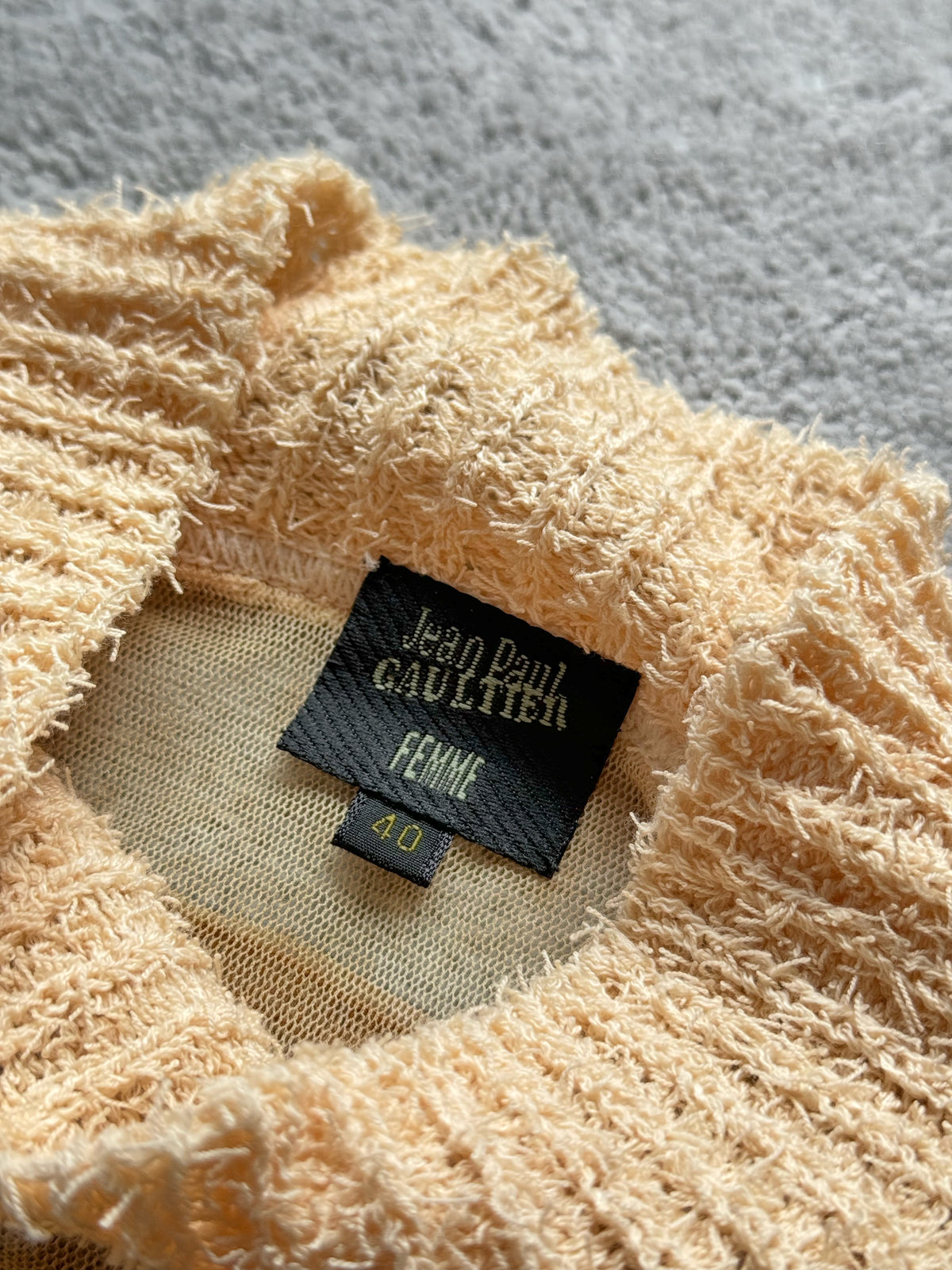 JEAN PAUL GAULTIER 90s KNIT SLEEVE MESH TOP