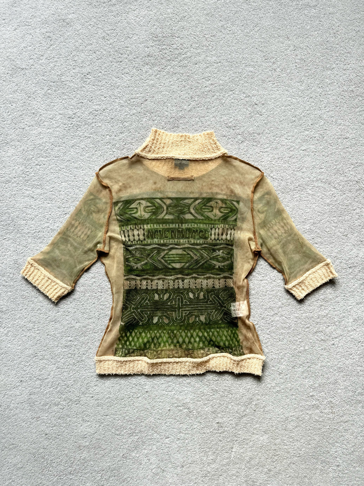 JEAN PAUL GAULTIER 90s KNIT SLEEVE MESH TOP