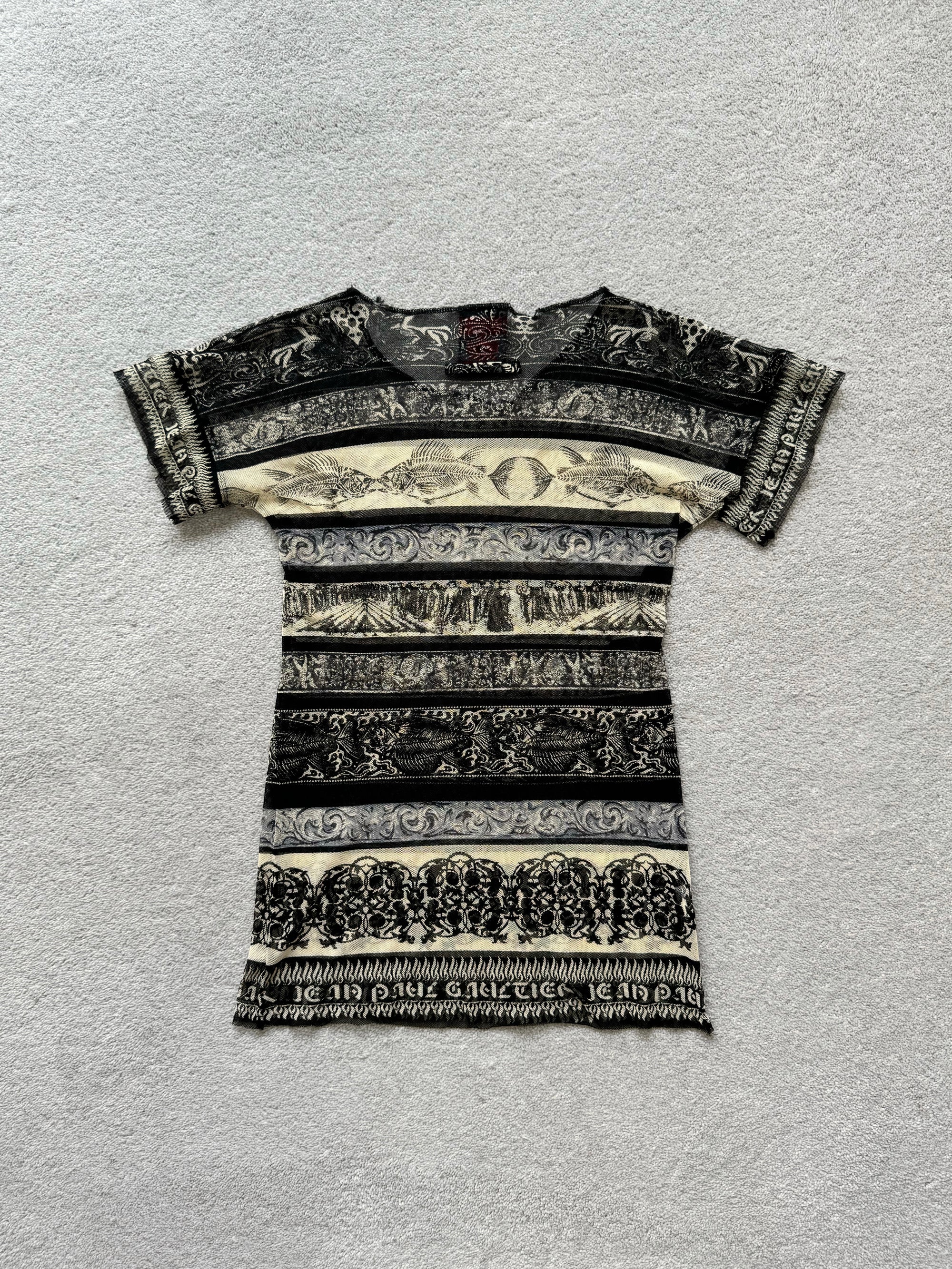 JEAN PAUL GAULTIER S/S 1998 FRIDA KAHLO MESH TOP