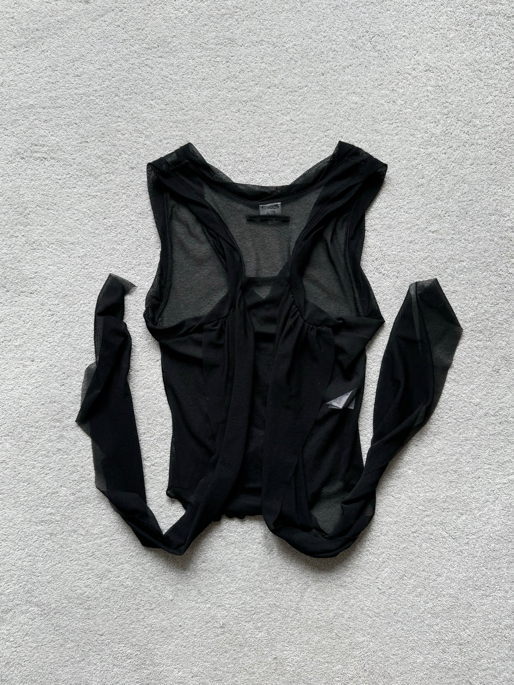 JEAN PAUL GAULTIER 00s TIE UP MESH TOP