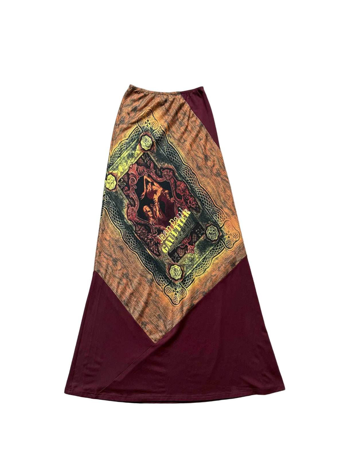 JEAN PAUL GAULTIER F/W 1995 MONEY PRINT MAXI SKIRT