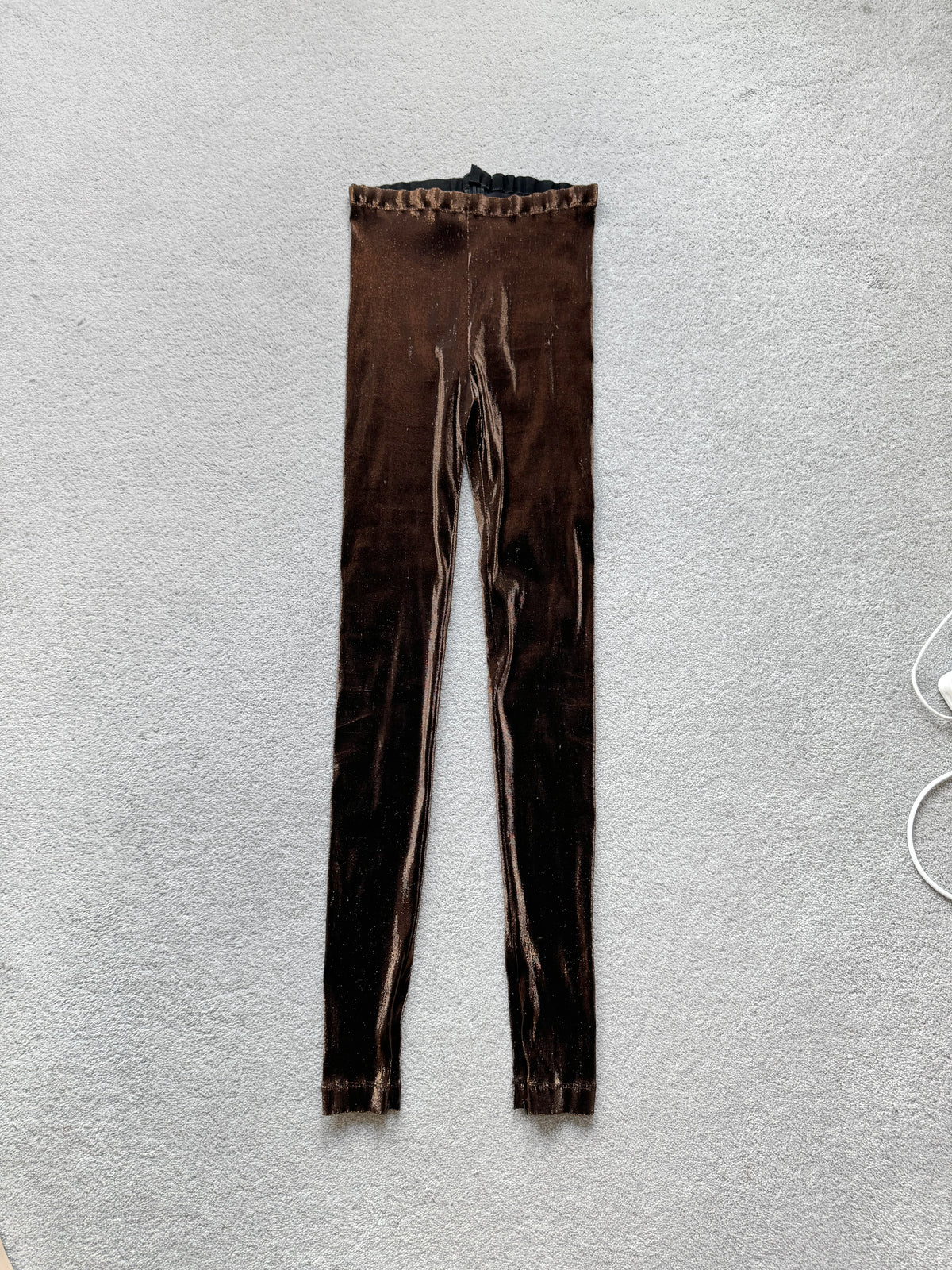 JEAN PAUL GAULTIER 90s BRONZE METALLIC LEGGING