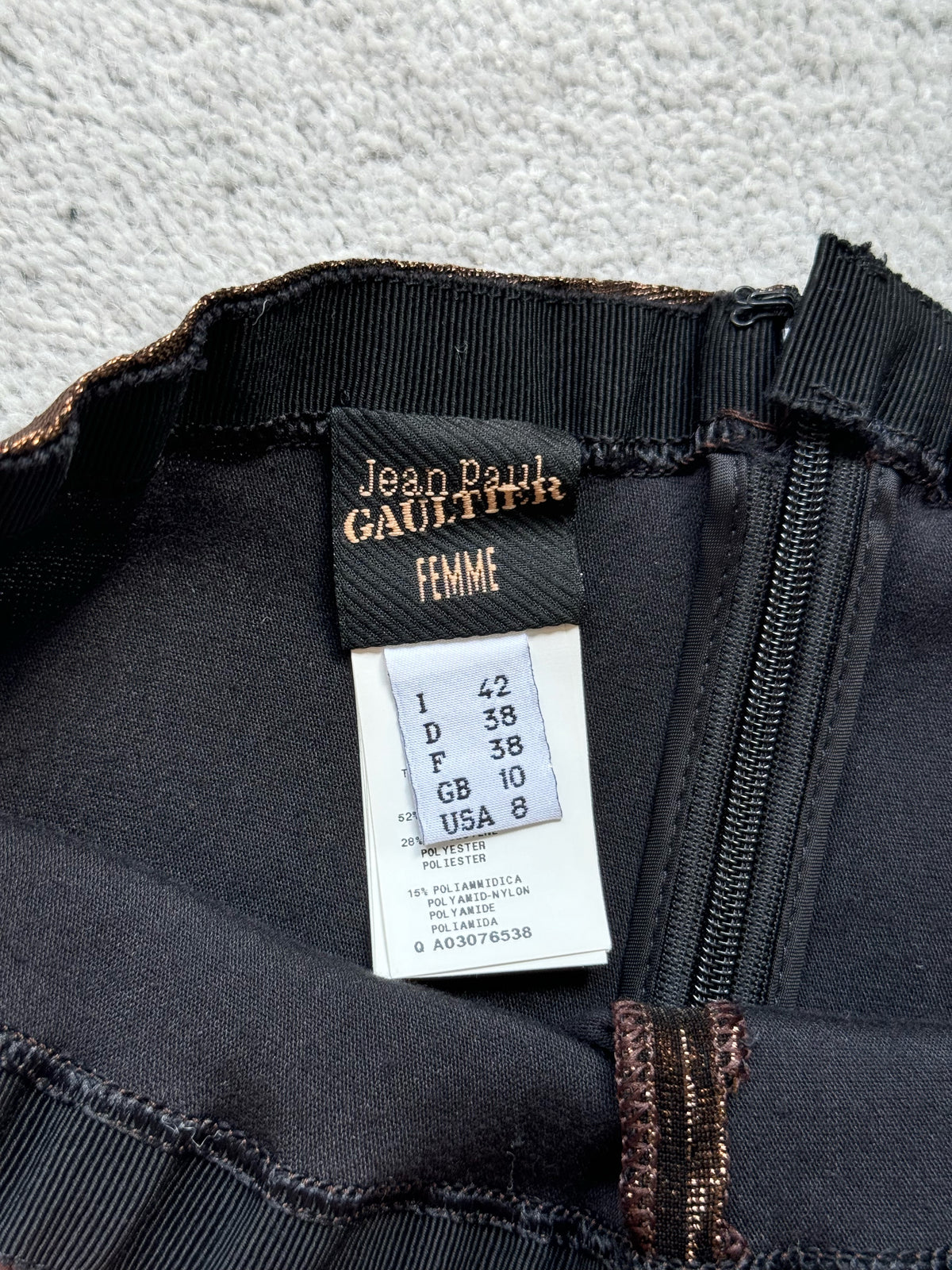 JEAN PAUL GAULTIER 90s BRONZE METALLIC LEGGING