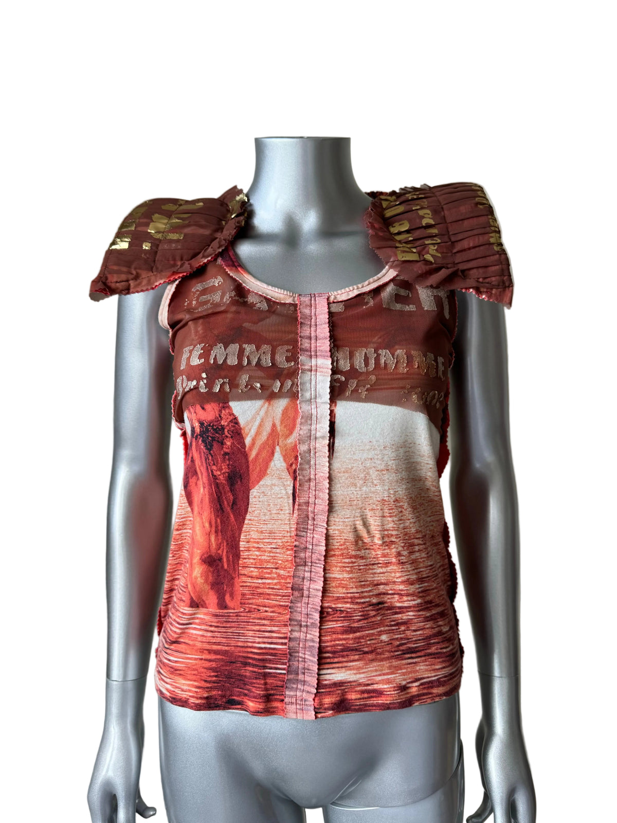 JEAN PAUL GAULTIER 90s GODDESS SHOULDER PAD TOP