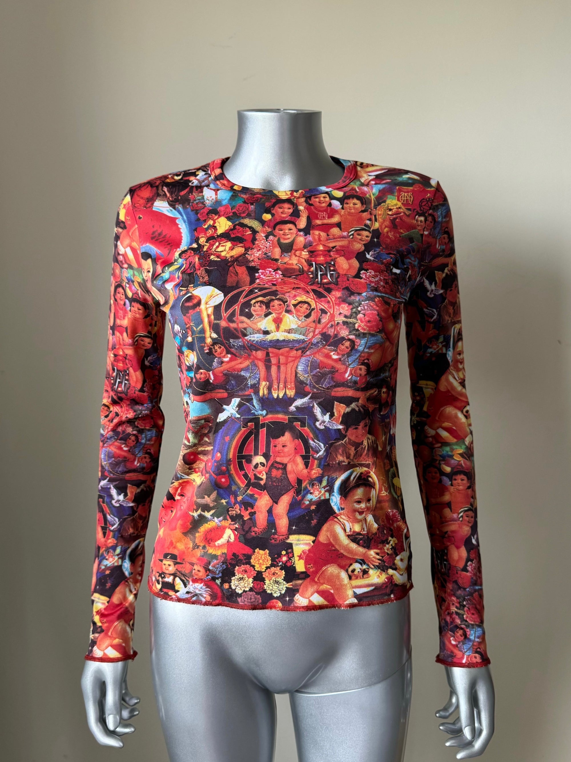 JEAN PAUL GAULTIER 90s CHINESE PROPAGANDA BABIES TOP