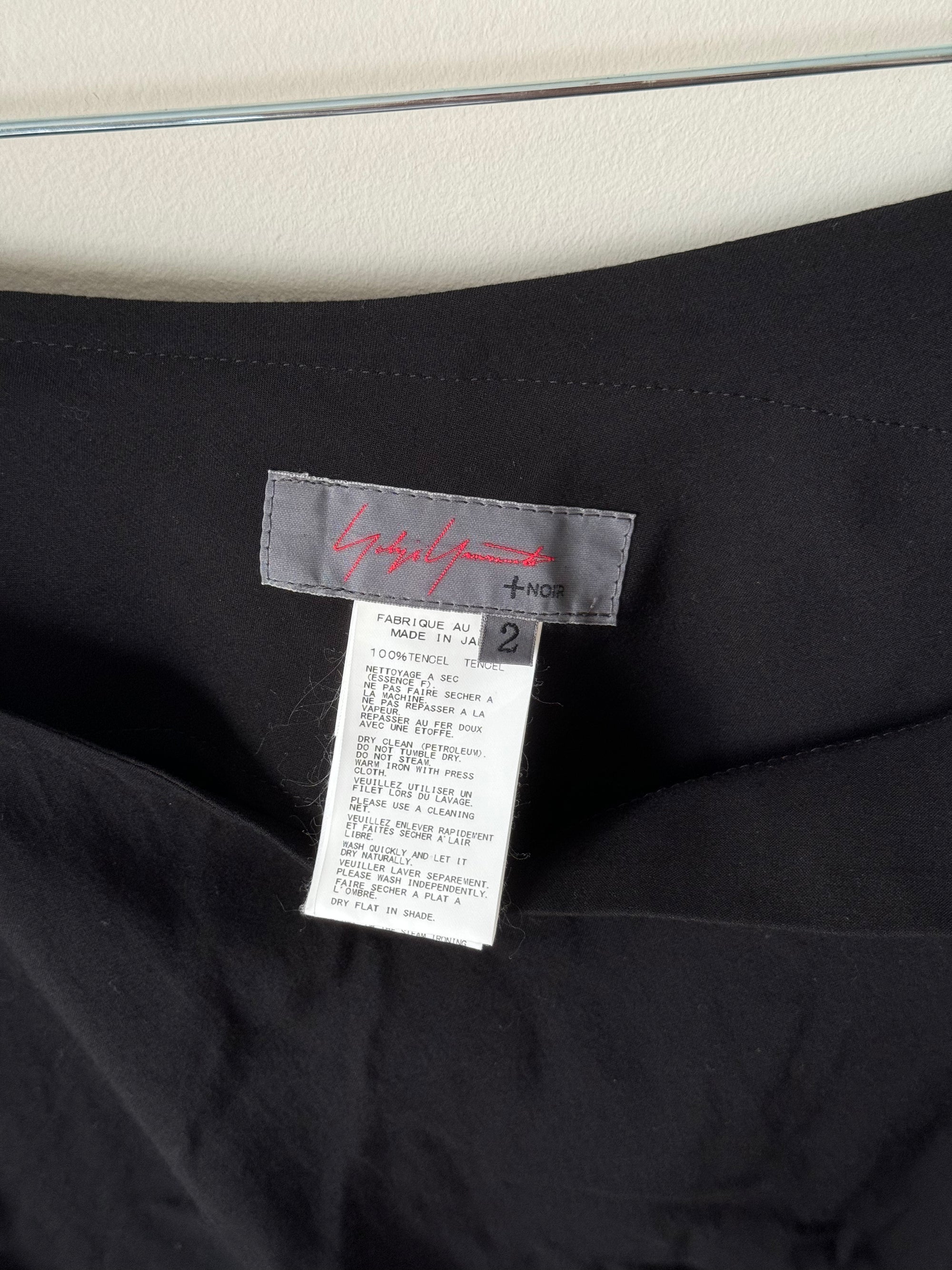 YOHJI YAMAMOTO NOIR S/S 2015 RUCHED ASYMMETRICAL SKIRT