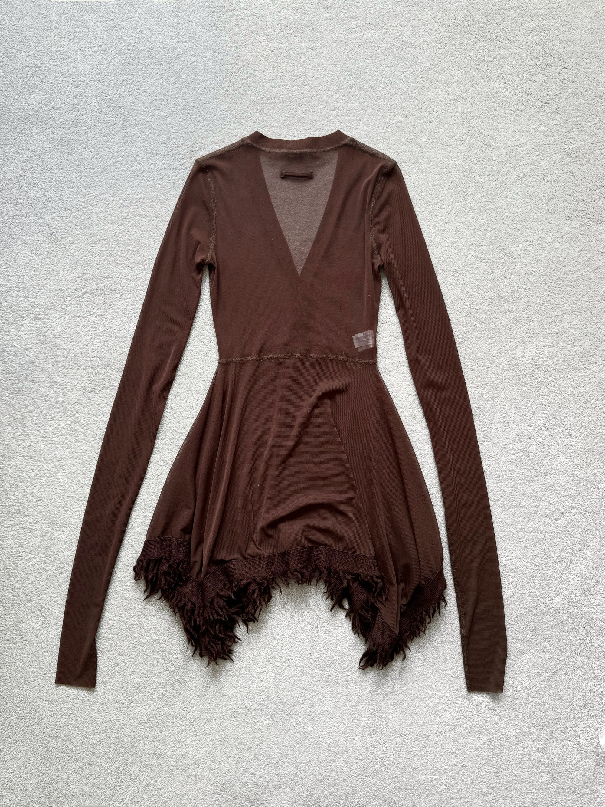 JEAN PAUL GAULTIER 90s BROWN FAIRY MESH DRESS