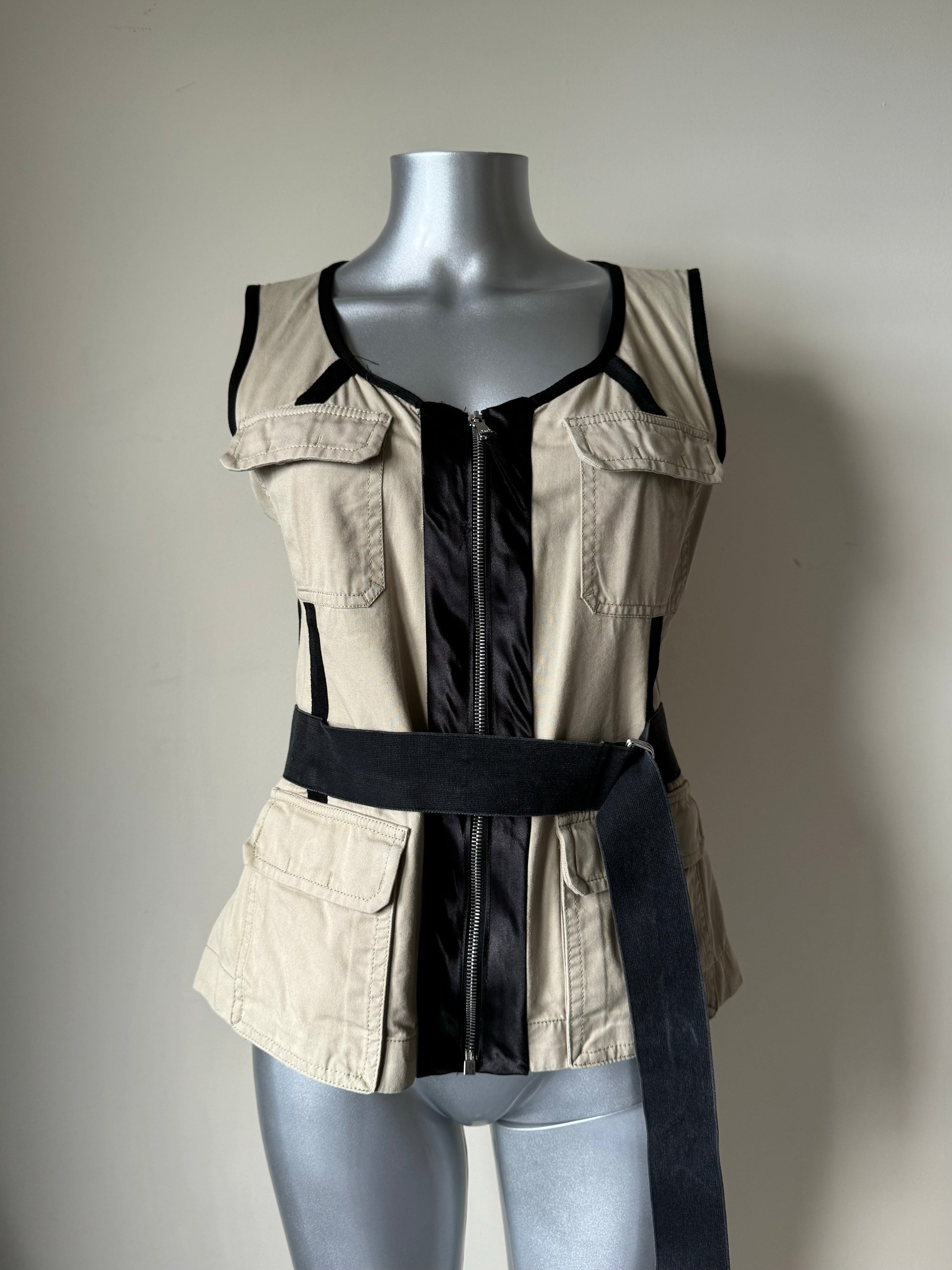 DOLCE AND GABBANA CARGO TOP WITH BELT