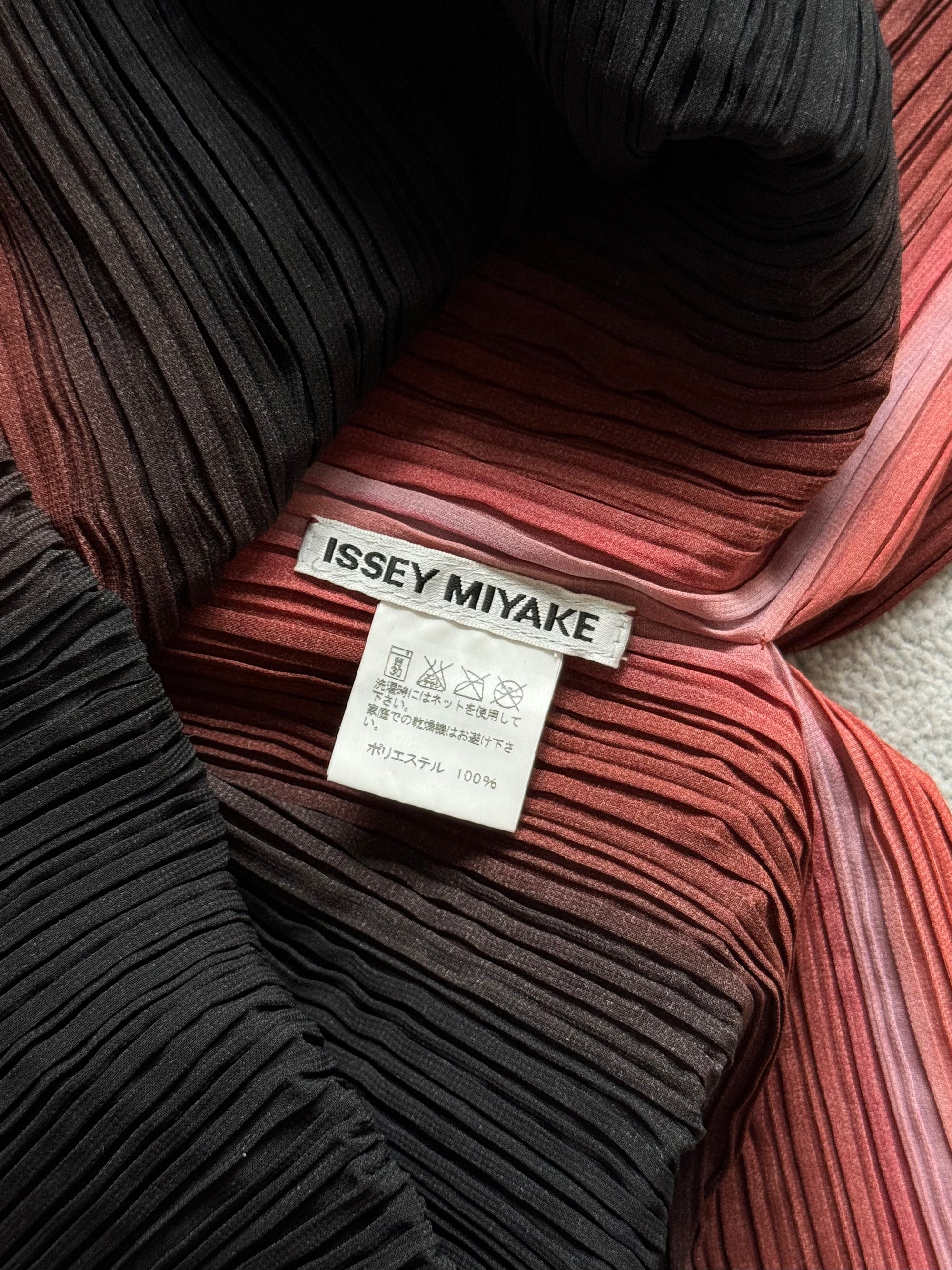 ISSEY MIYAKE GRADIENT PLEATED TOP