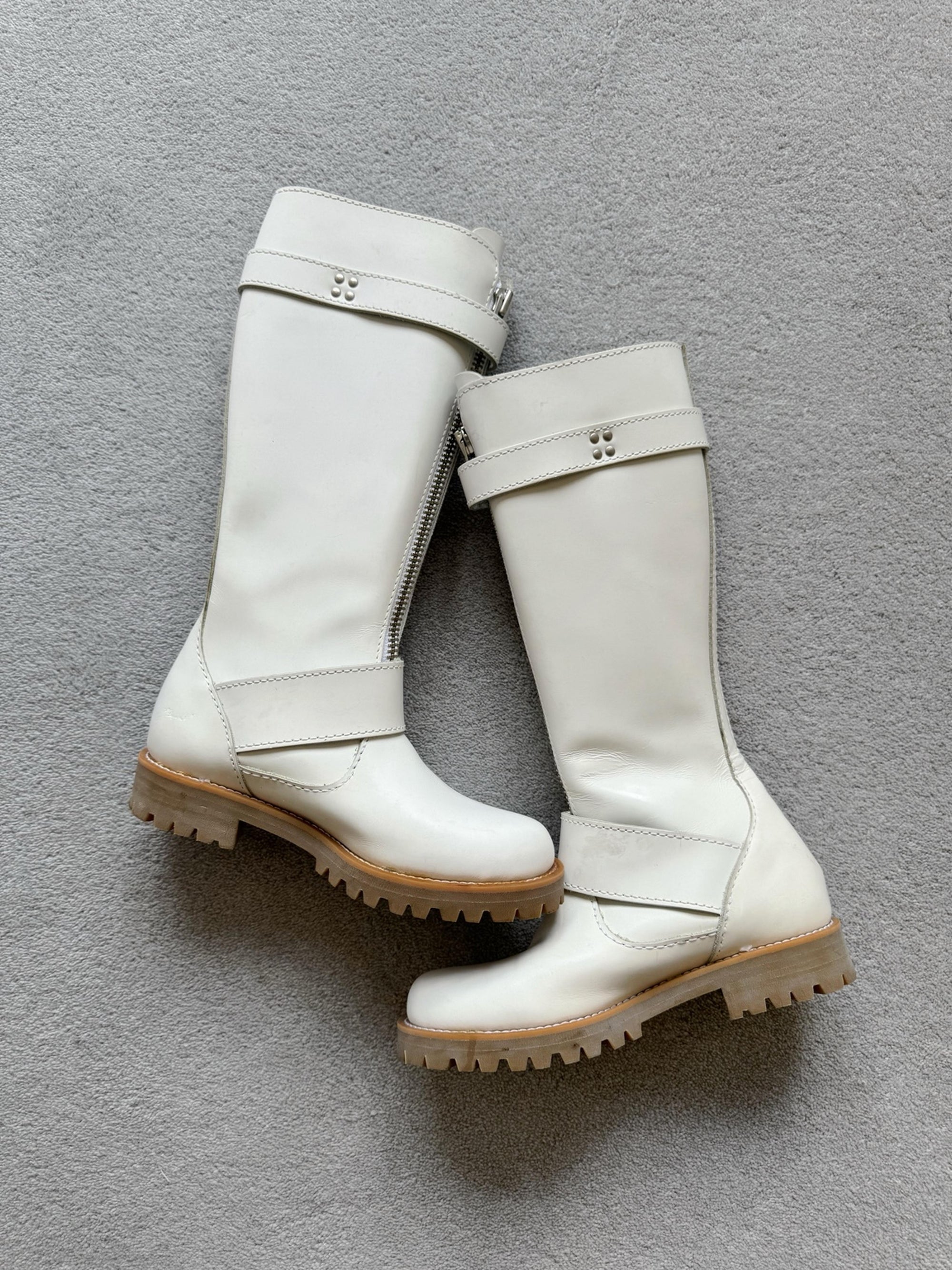 JUNYA WATANABE COMME DES GARCONS LEATHER ZIP BOOTS