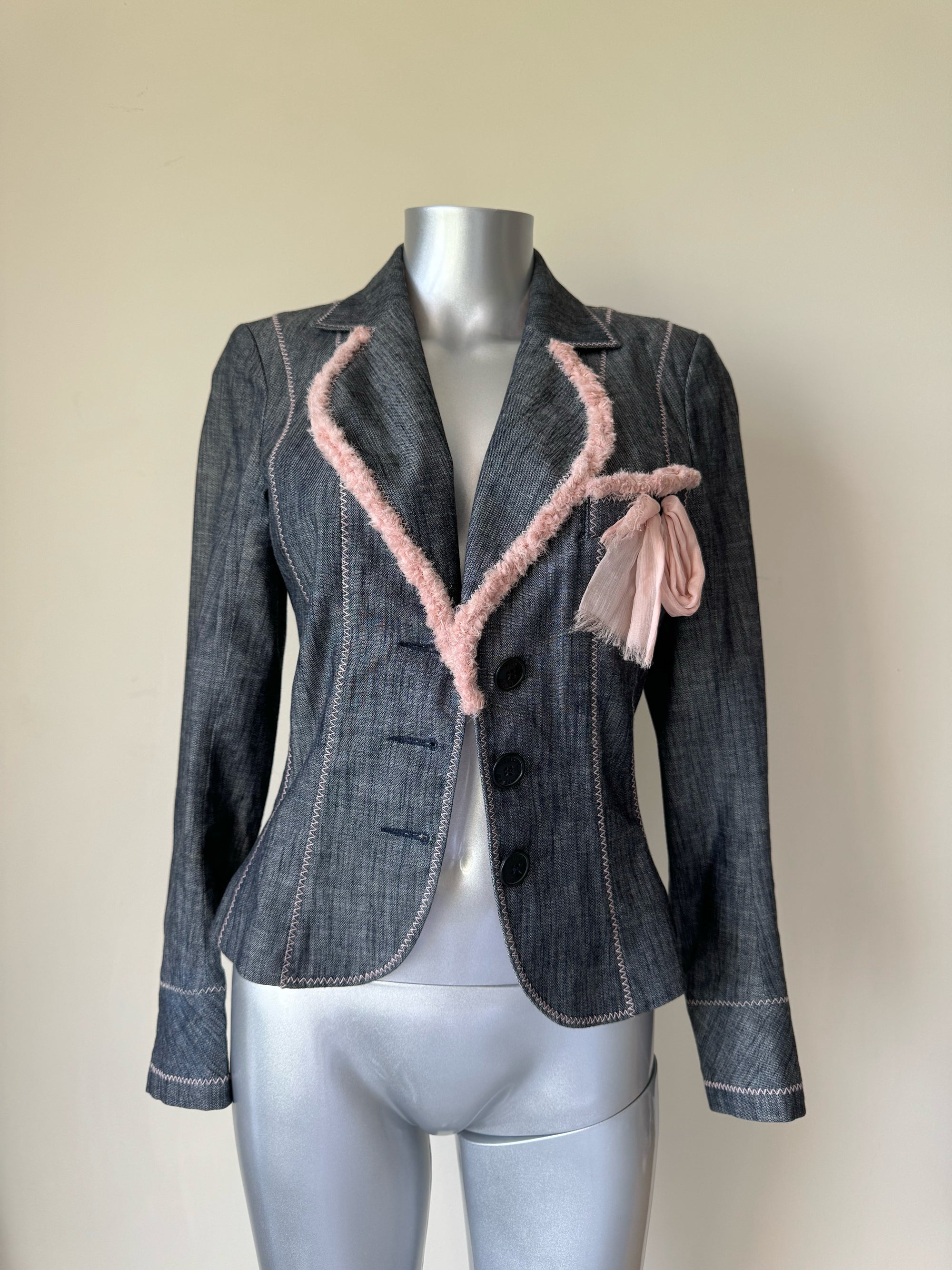 JOHN GALLIANO 00s DENIM BLAZER