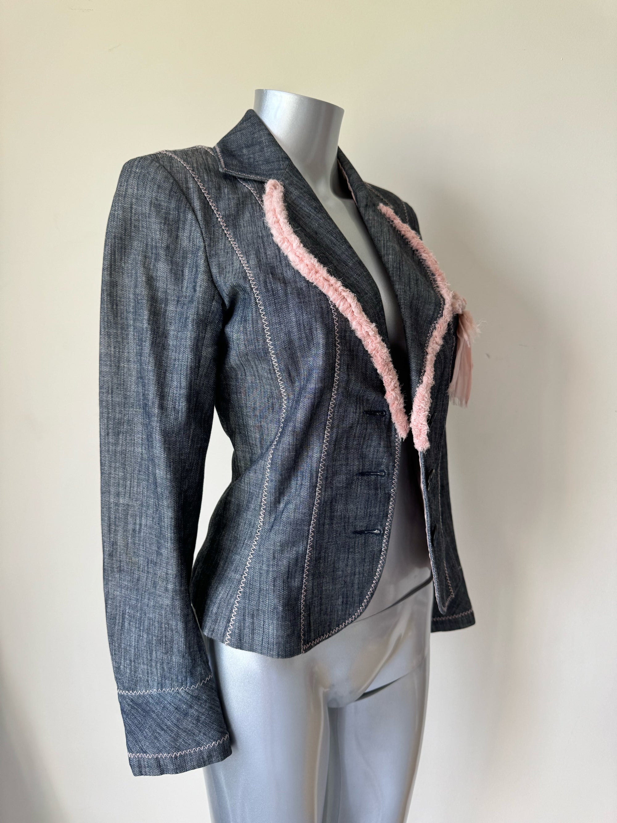 JOHN GALLIANO 00s DENIM BLAZER