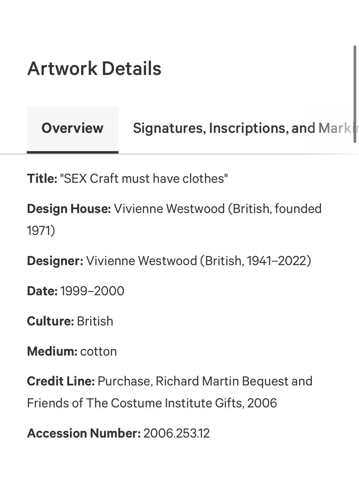 VIVIENNE WESTWOOD 00s SEX TSHIRT