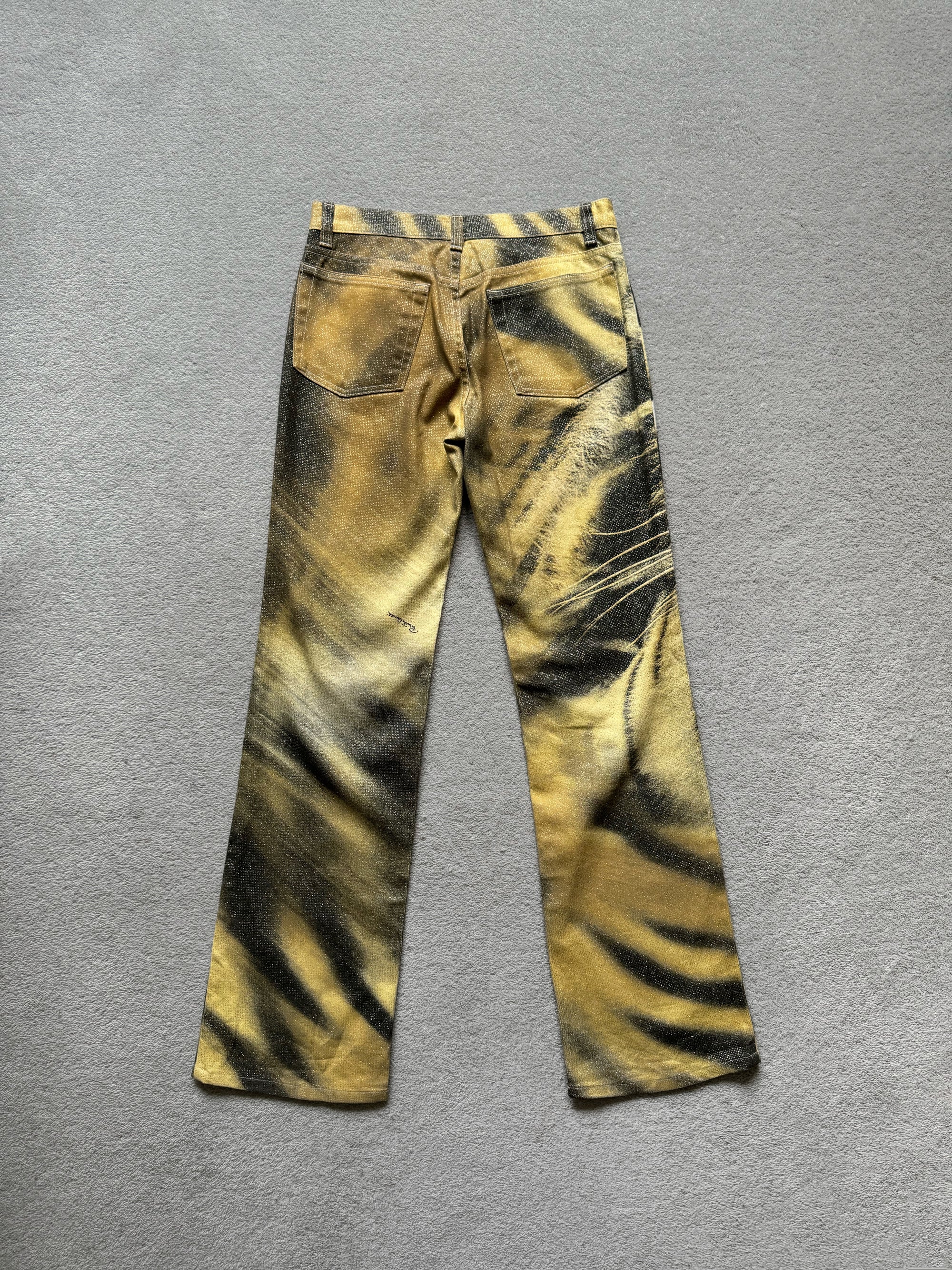 ROBERTO CAVALLI F/W 2000 GLITTER TIGER PANTS