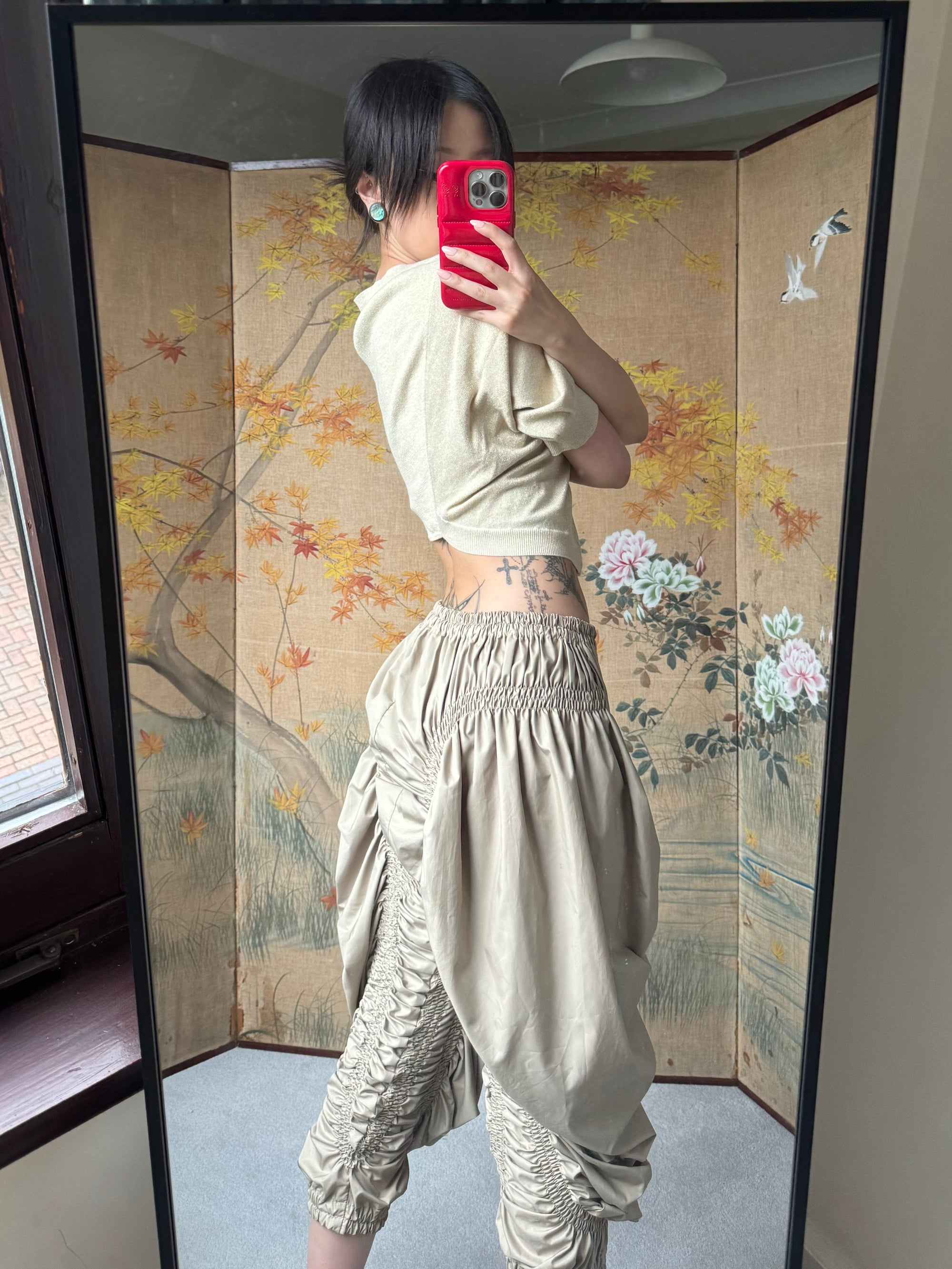 ISSEY MIYAKE GATHERED BALLOON PANTS
