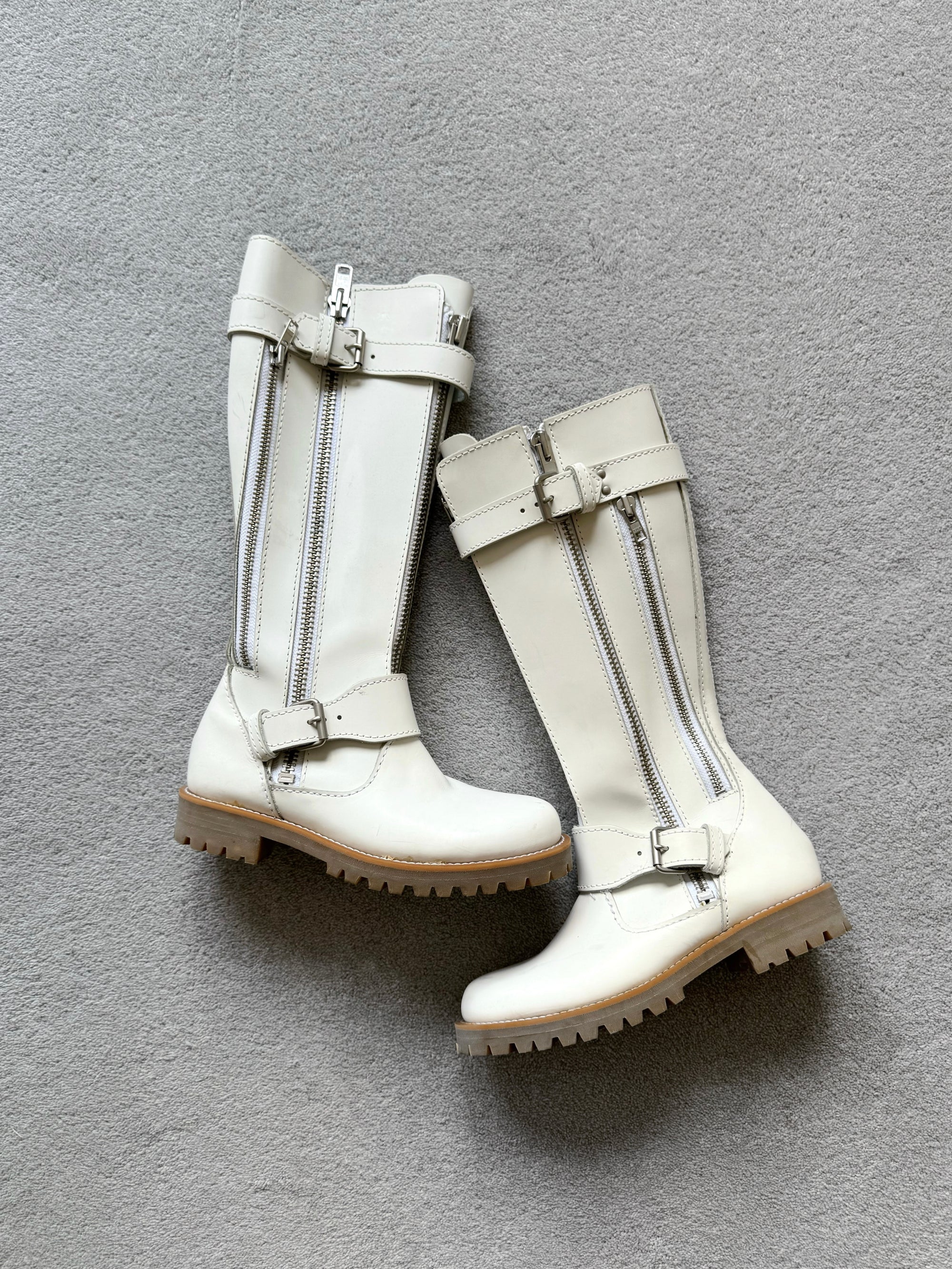 JUNYA WATANABE COMME DES GARCONS LEATHER ZIP BOOTS