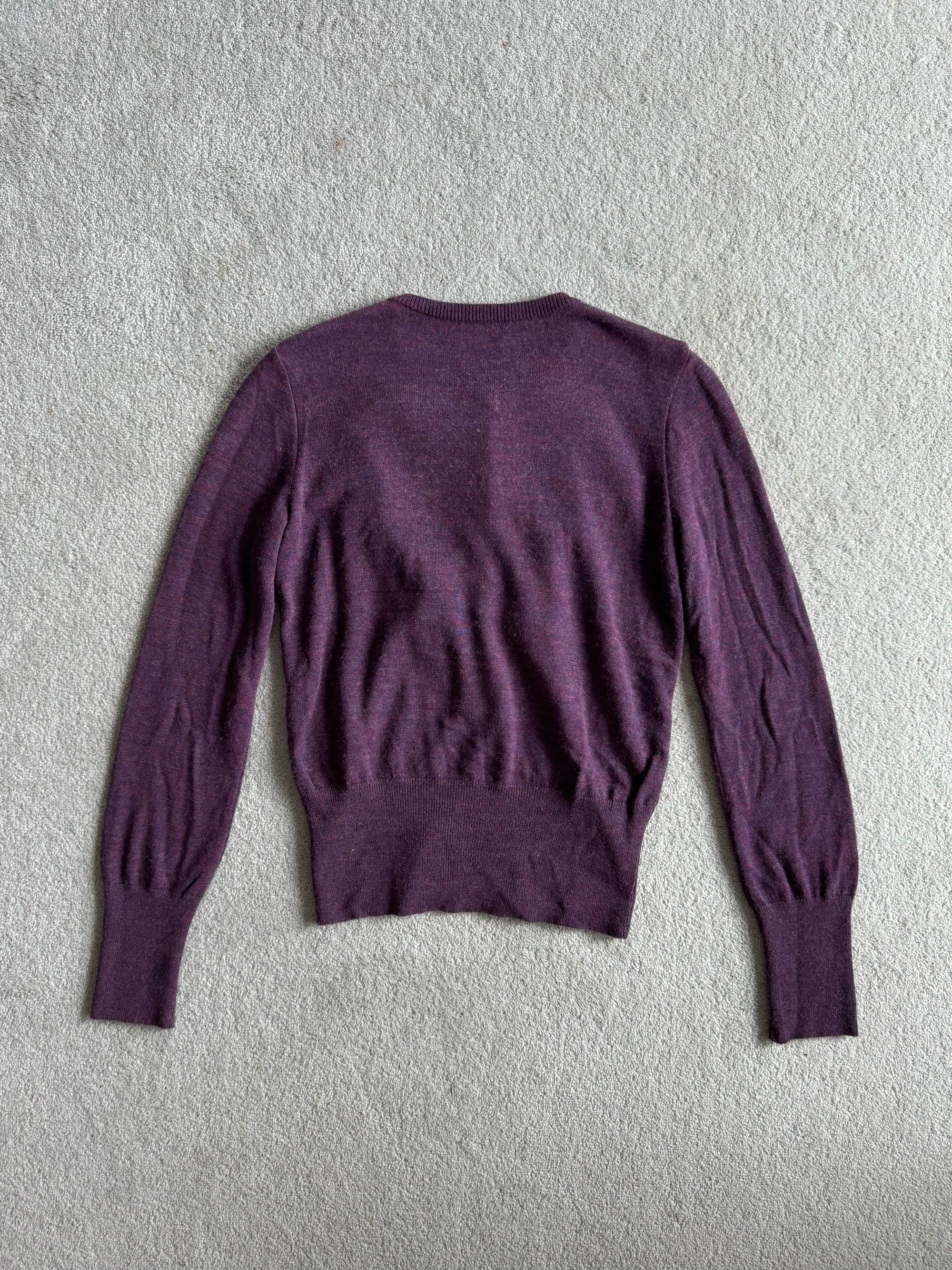 VIVIENNE WESTWOOD HEART RUFFLE KNIT CARDIGAN