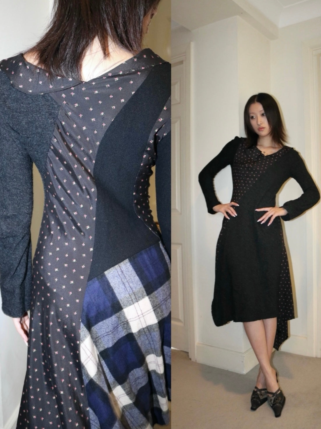 JUNYA WATANABE CDG F/W 2013 PATTERNED ASYMMETRICAL DRESS