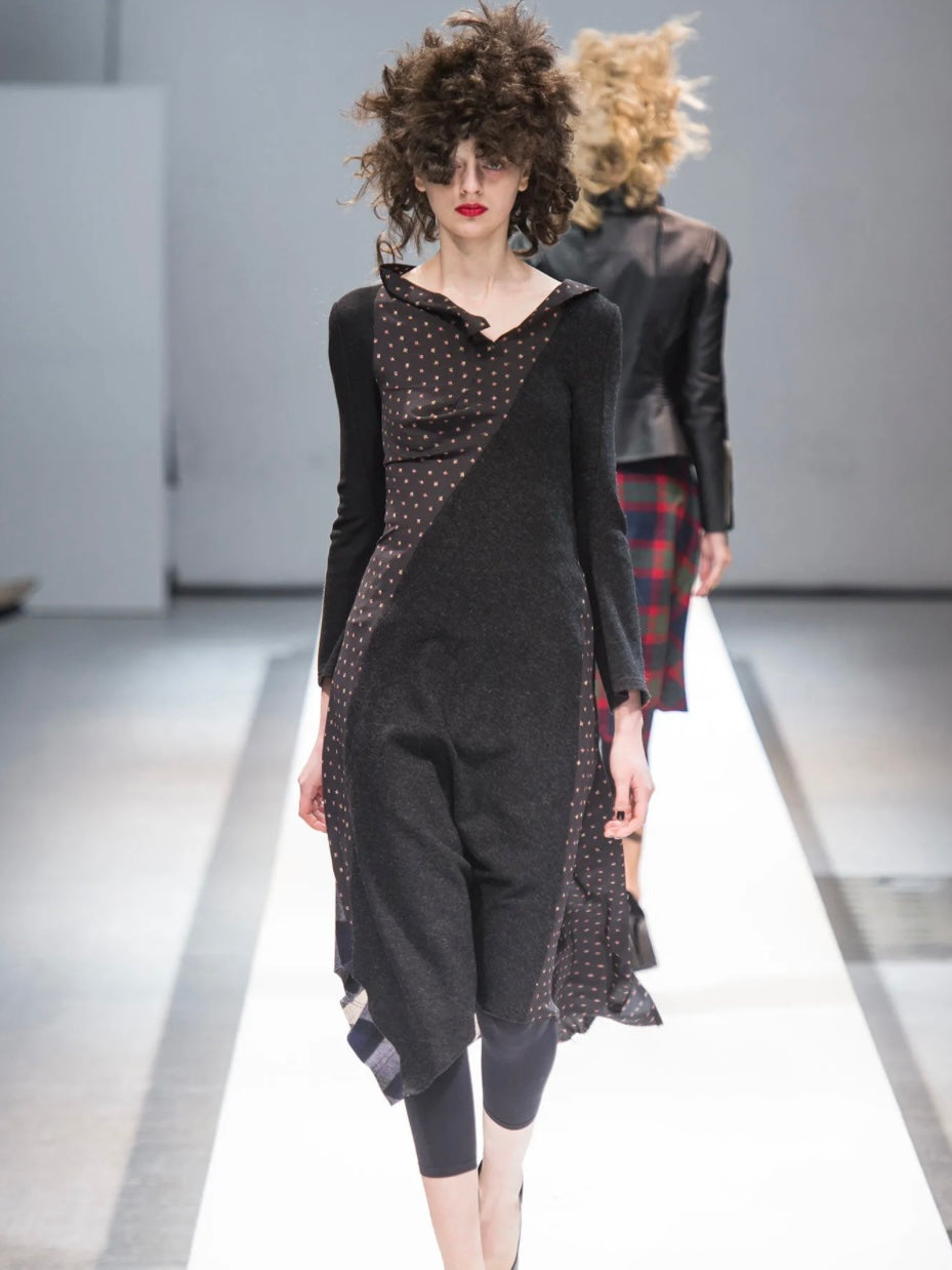 JUNYA WATANABE CDG F/W 2013 PATTERNED ASYMMETRICAL DRESS