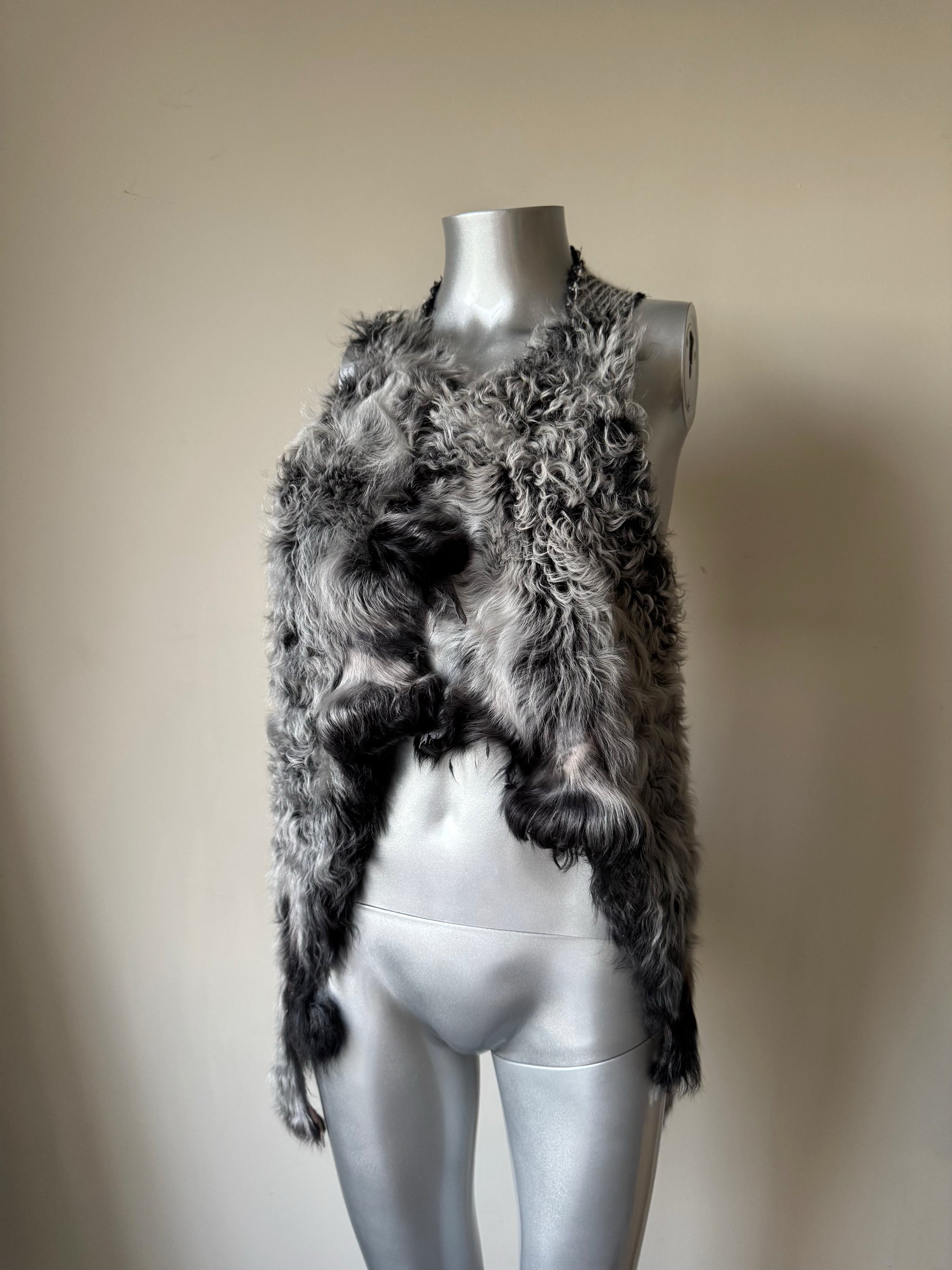 IFSIXWASNINE GENUINE LAMB FUR LEATHER GILET