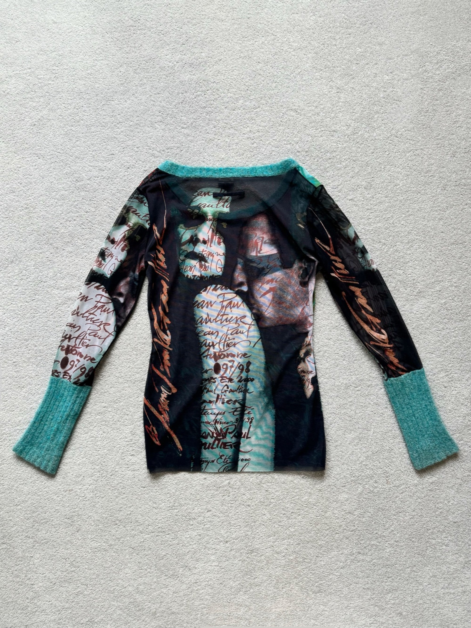 JEAN PAUL GAULTIER F/W 1997 FIGHT RACISM MESH TOP